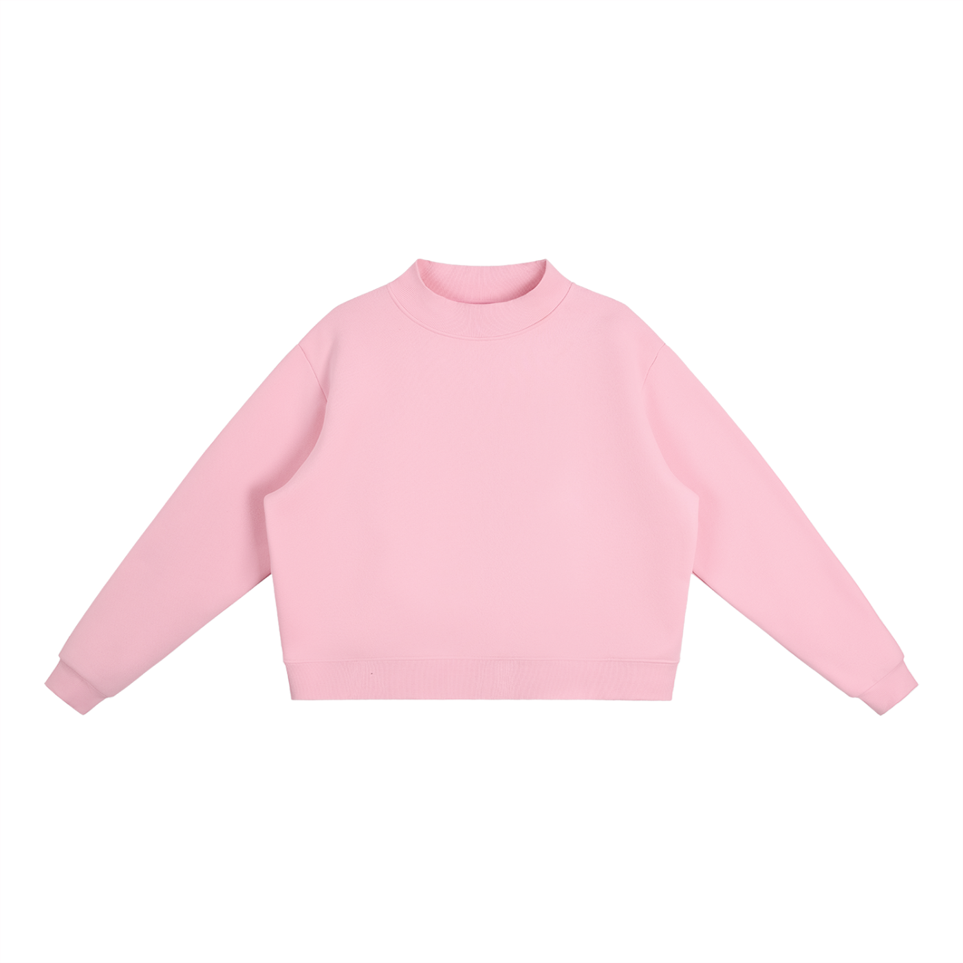GHOODGYRL Essential Fleece Mock-Neck Crew Sweatshirt