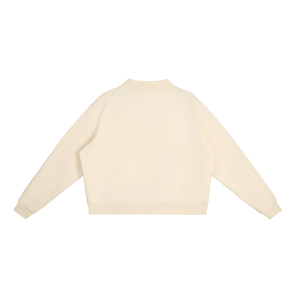 GHOODGYRL Essential Fleece Mock-Neck Crew Sweatshirt