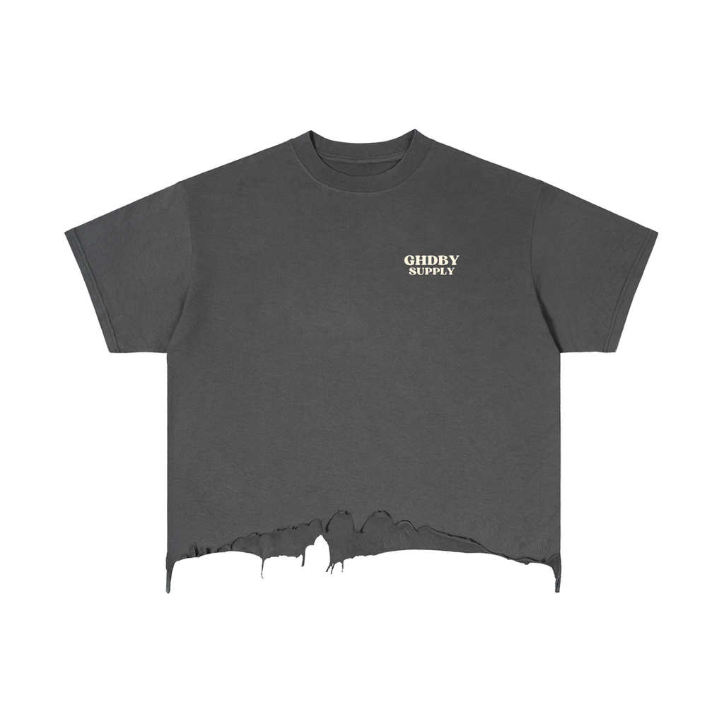 Ghoodboy Vintage Wash Boxy Distressed Hem T-Shirt