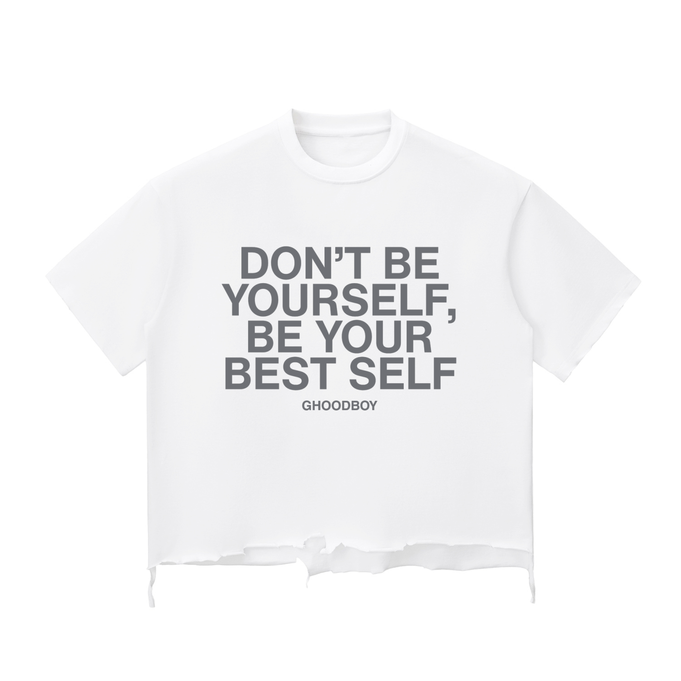 Snow Wash Raw-Hem Boxy T-shirt