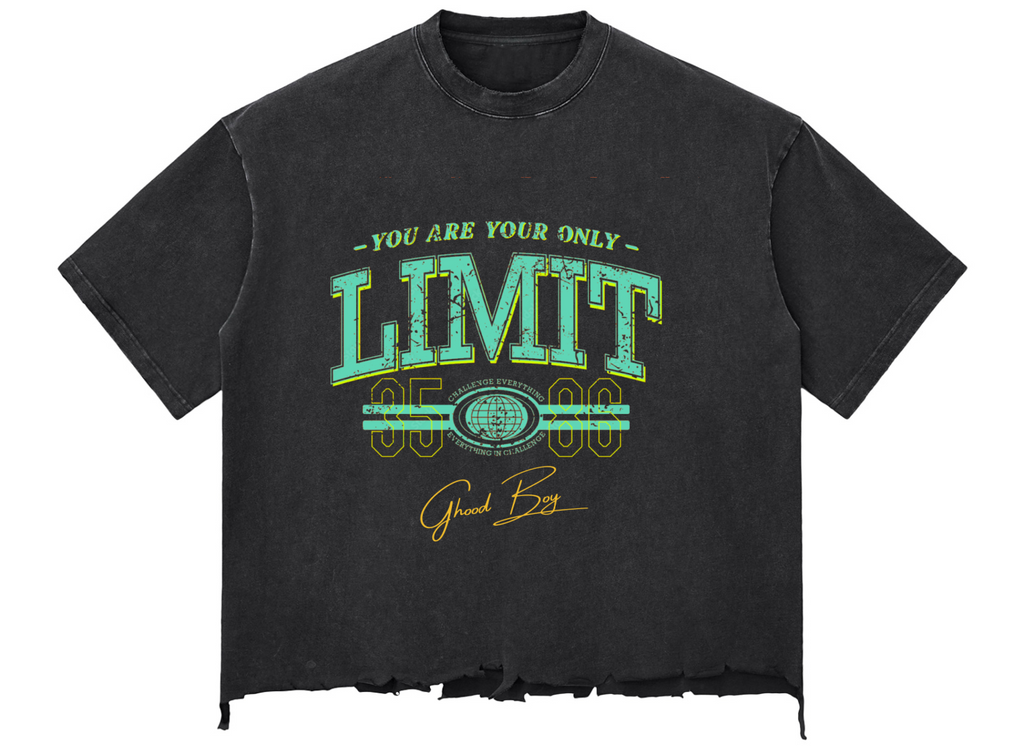 Snow Wash Raw-Hem Boxy T-shirt