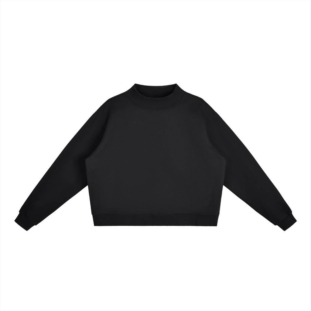 GHOODGYRL Essential Fleece Mock-Neck Crew Sweatshirt