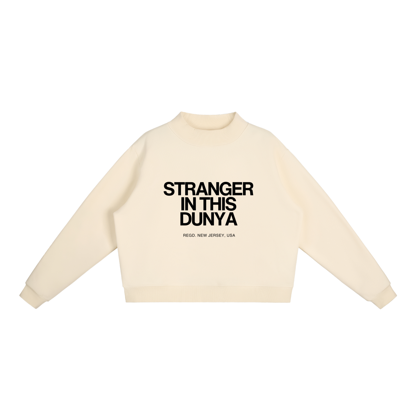 Essential Fleece Mock-Neck Crew Sweatshirt