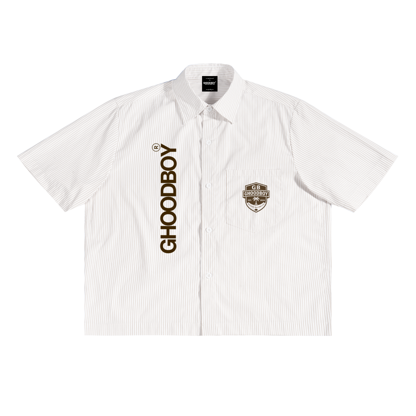 Oversized Vertical Stripe Boxy Shirt