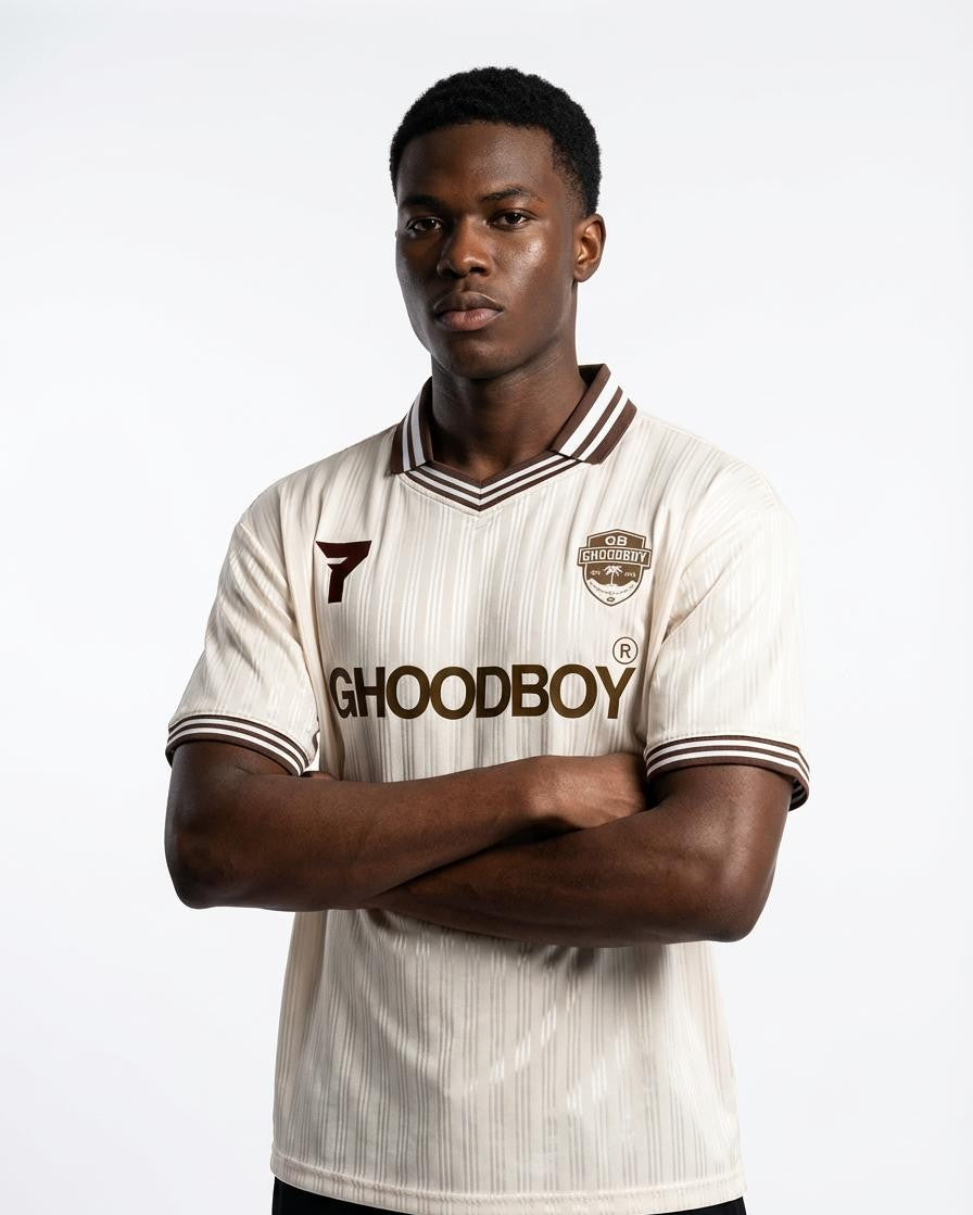 GHOODBOY FC: Contrast Stripes Polo Collar T-Shirt