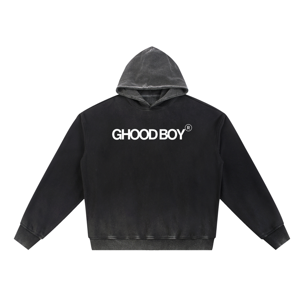 Vintage Washed Gradient Fleece Hoodie