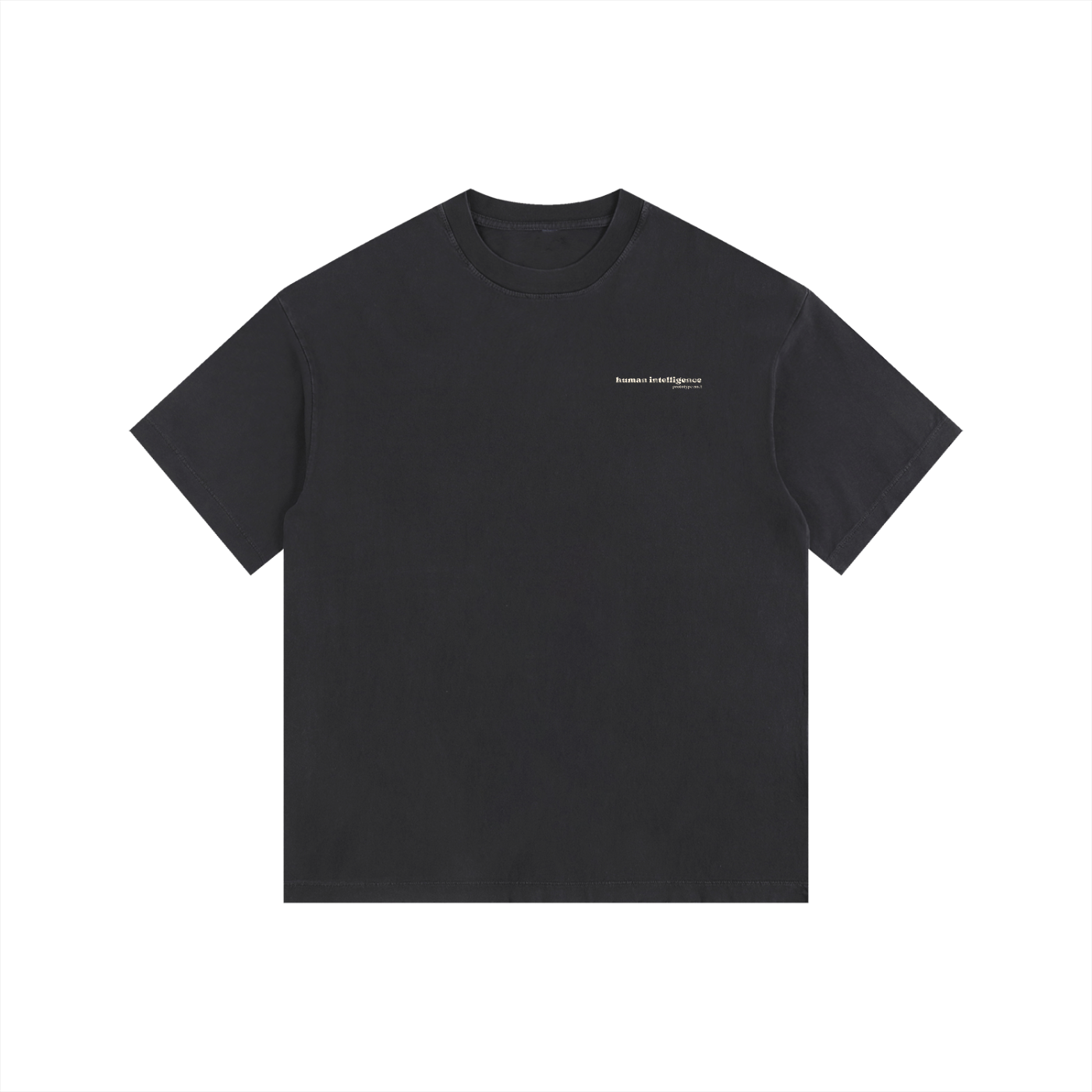 Human Intelligence Vintage Washed Oversized Cotton T-Shirt