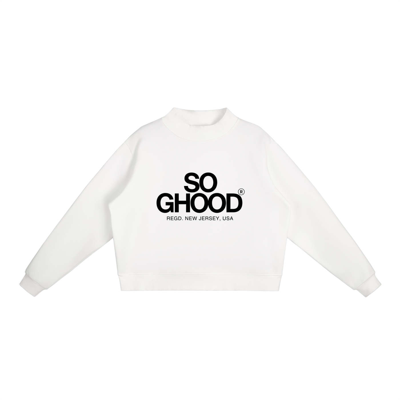 Essential Fleece Mock-Neck Crew Sweatshirt