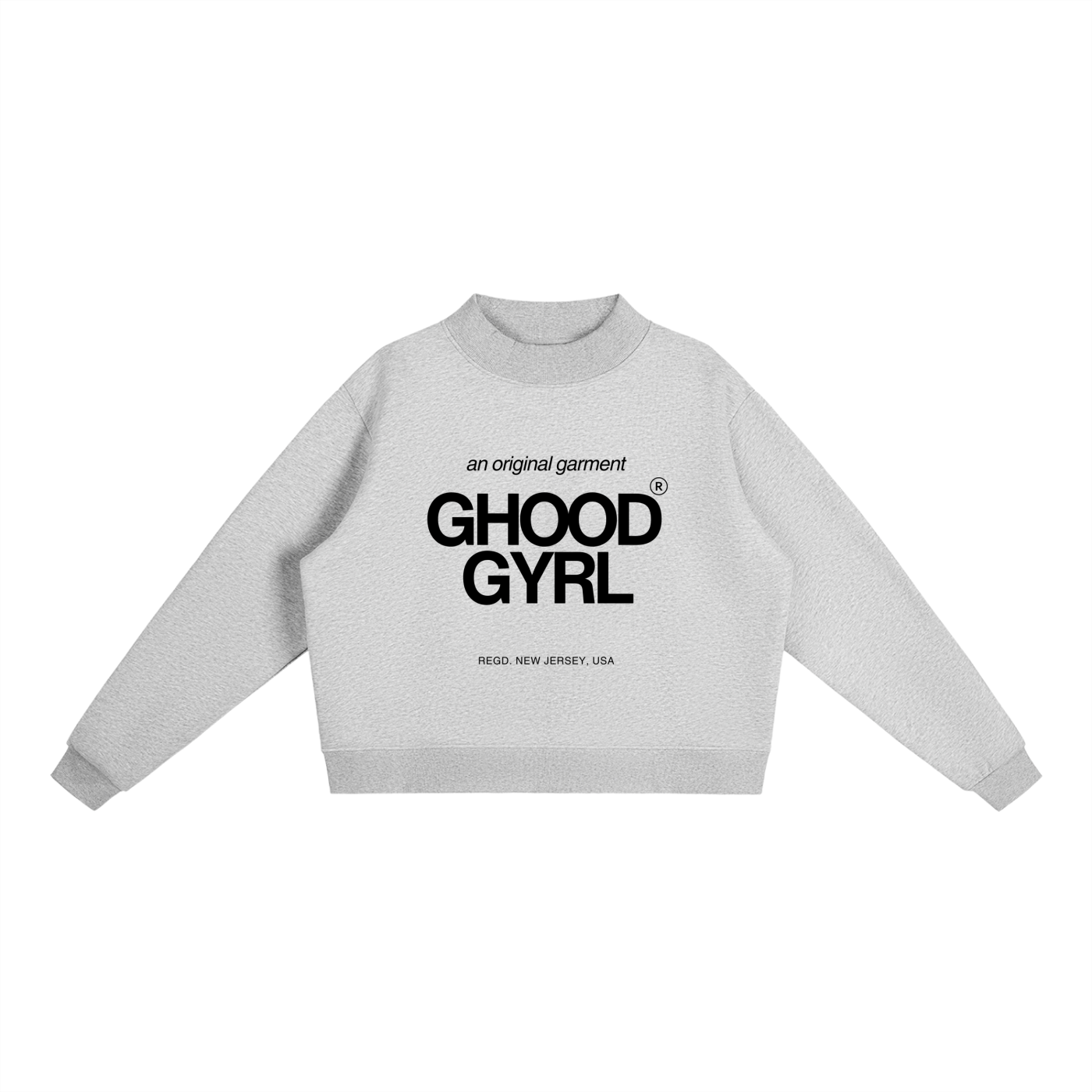 Essential Fleece Mock-Neck Crew Sweatshirt
