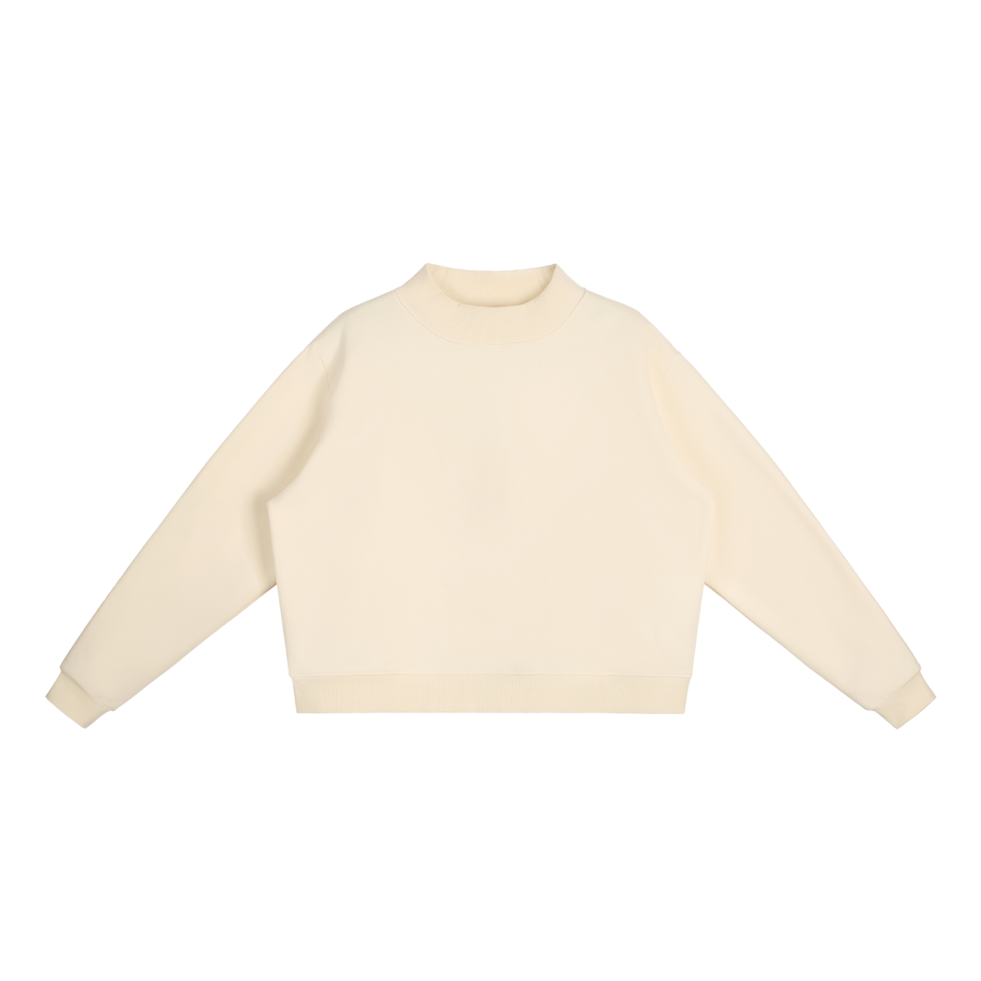 GHOODGYRL Essential Fleece Mock-Neck Crew Sweatshirt