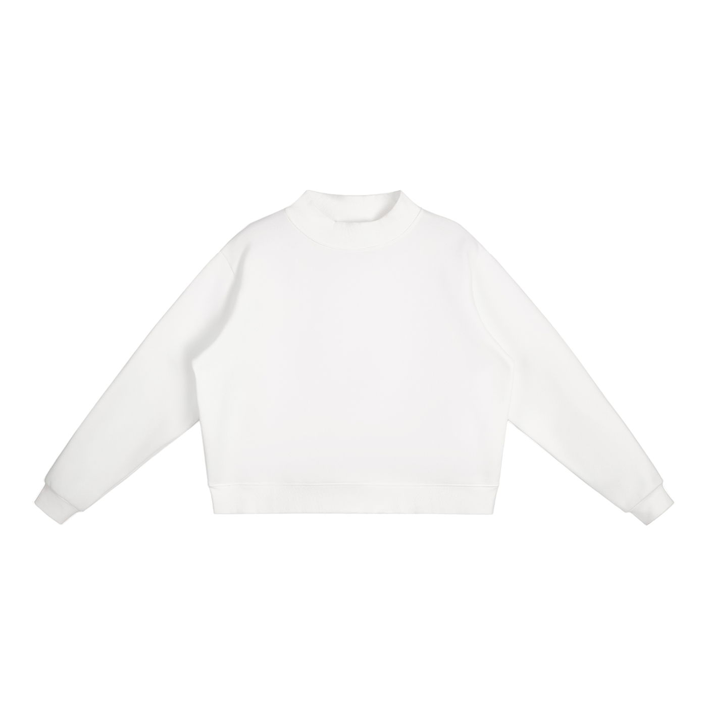 GHOODGYRL Essential Fleece Mock-Neck Crew Sweatshirt