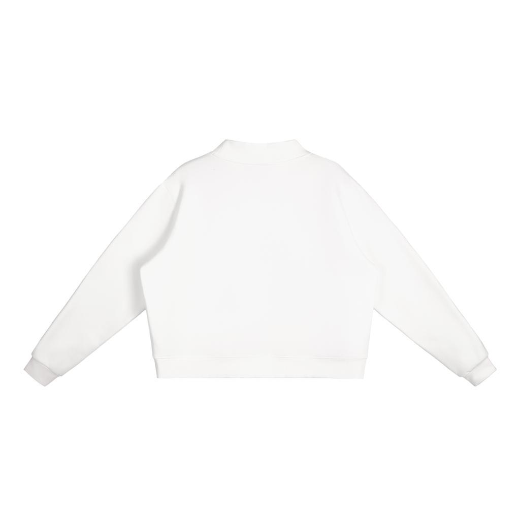 GHOODGYRL Essential Fleece Mock-Neck Crew Sweatshirt