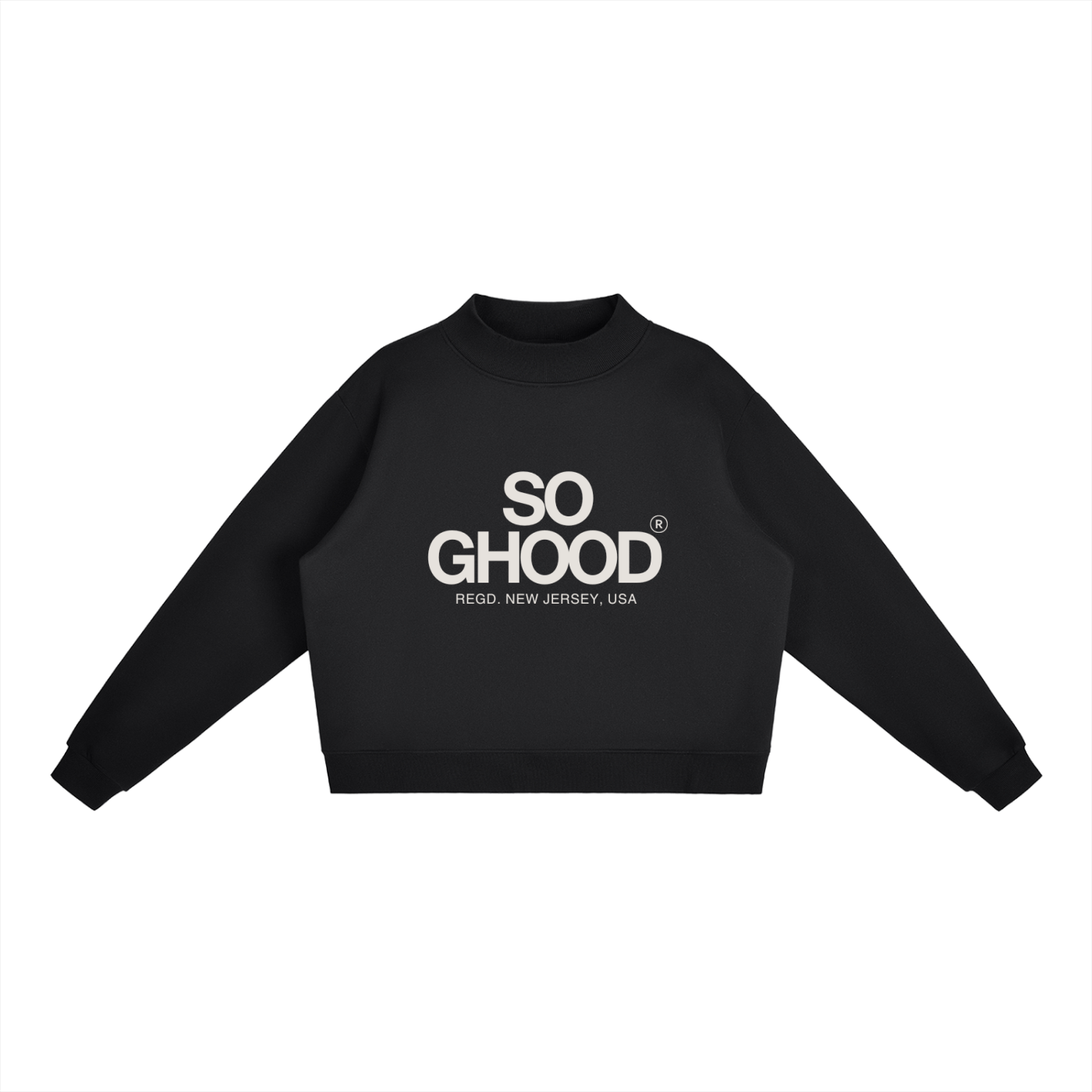 Essential Fleece Mock-Neck Crew Sweatshirt