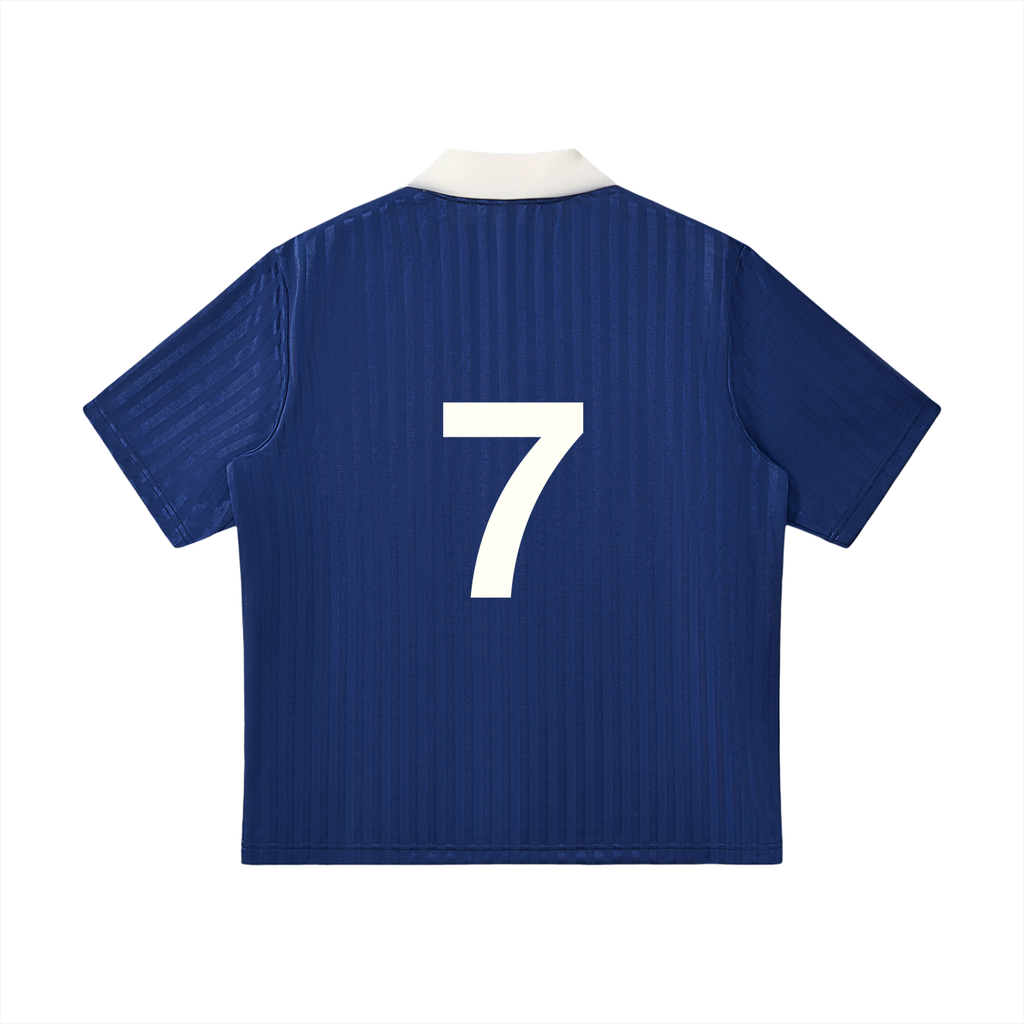 GHOODBOY: Contrast Collar Striped Soccer Jersey