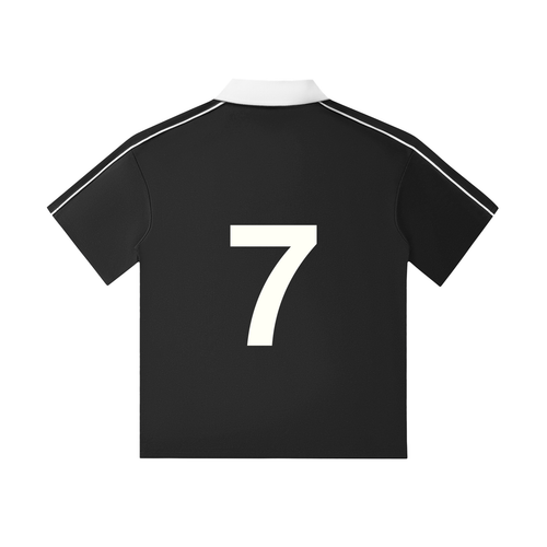 Contrast Collar Short-Sleeve Polo Shirt