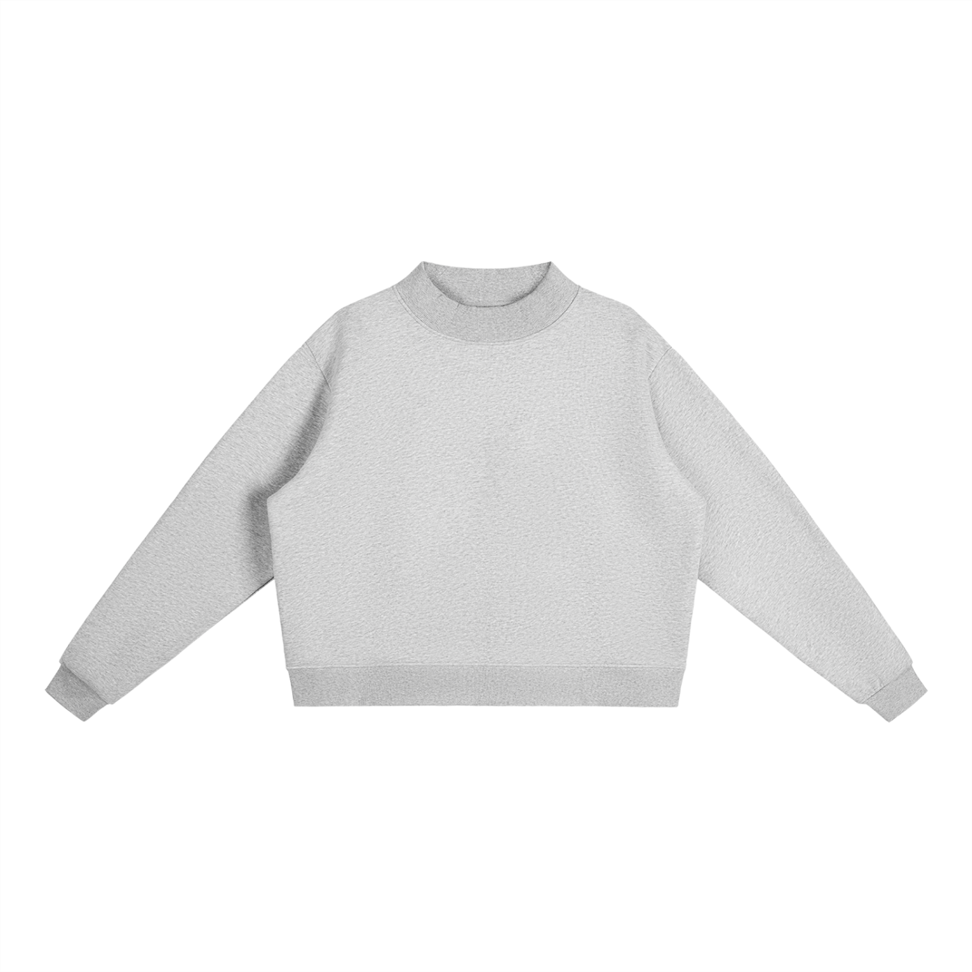 GHOODGYRL Essential Fleece Mock-Neck Crew Sweatshirt