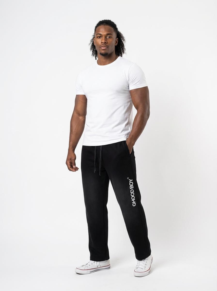 Vintage Washed Gradient Straight-Leg Sweatpants