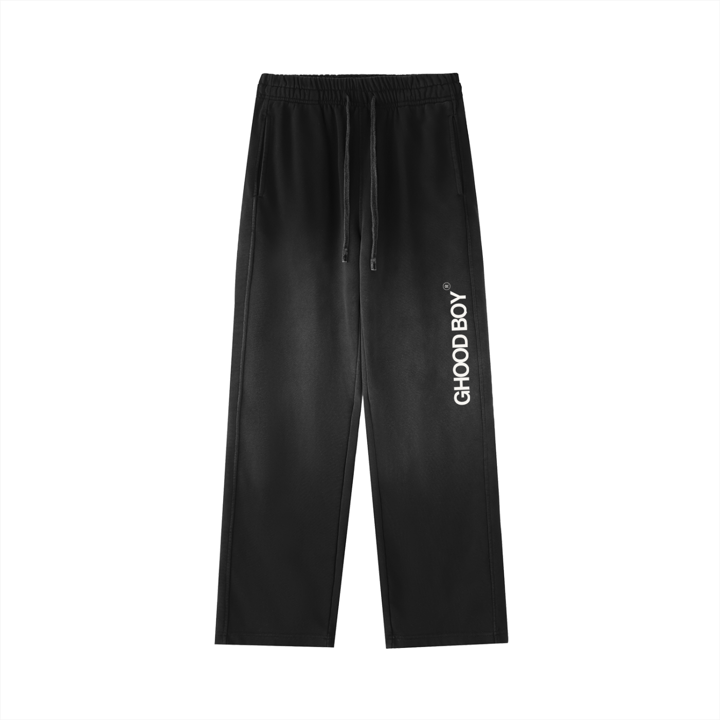 Vintage Washed Gradient Straight-Leg Sweatpants