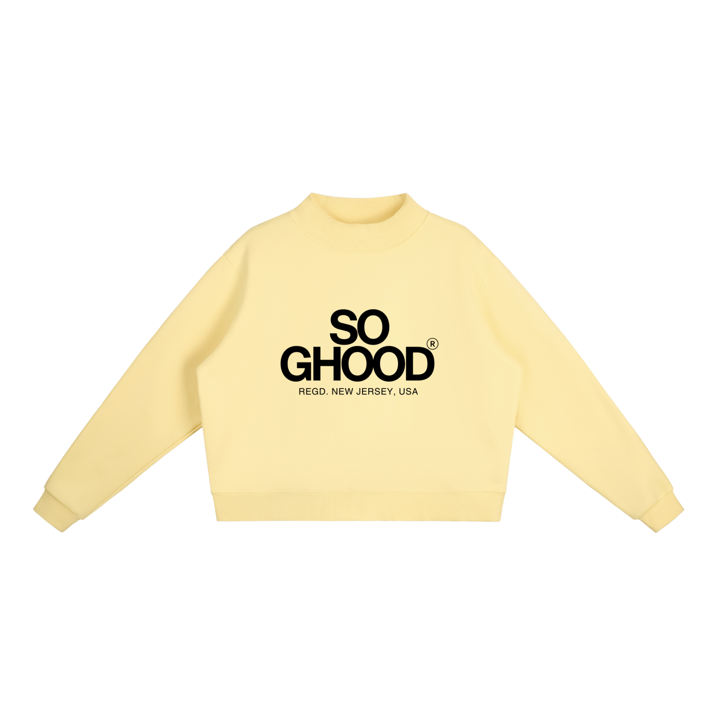 Essential Fleece Mock-Neck Crew Sweatshirt
