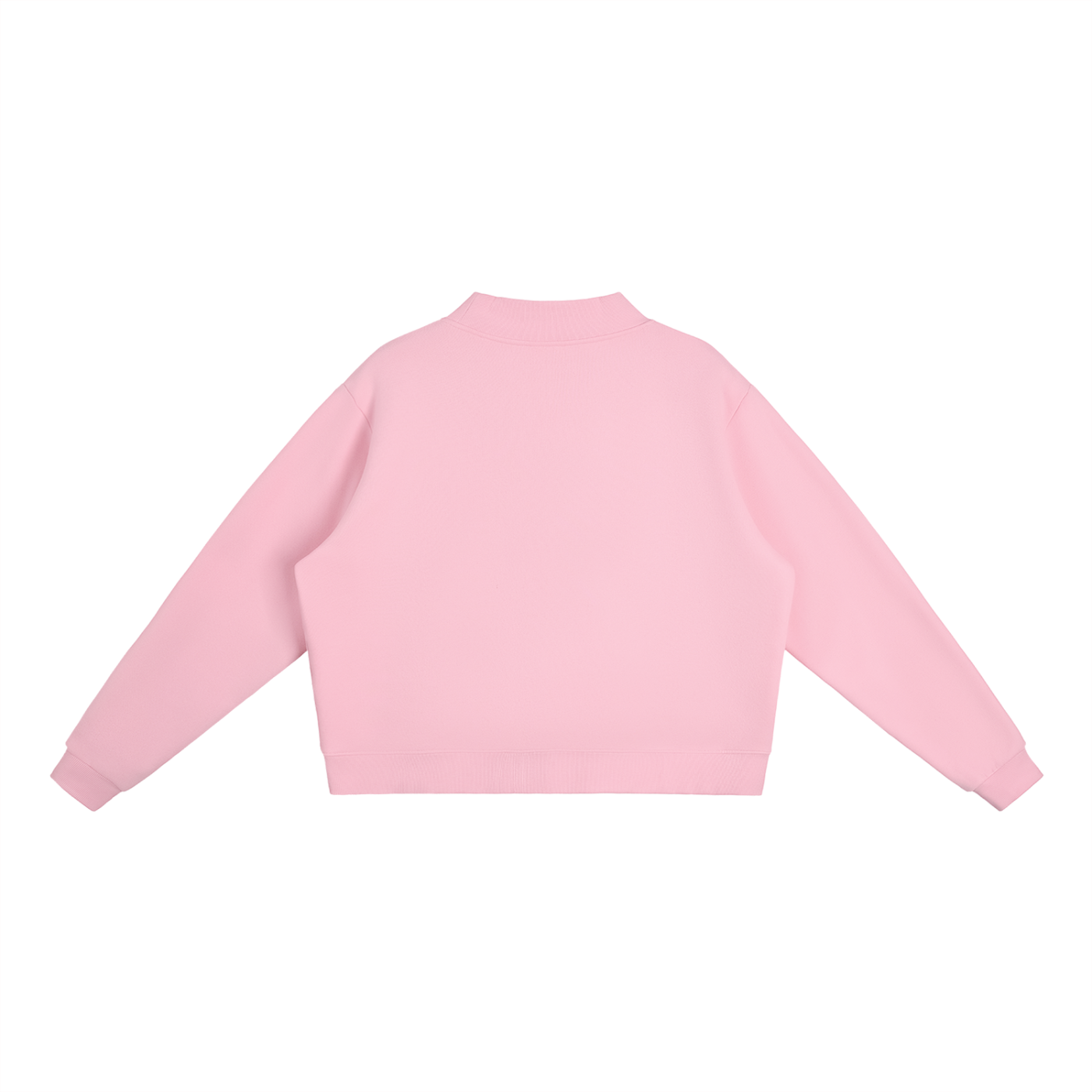 GHOODGYRL Essential Fleece Mock-Neck Crew Sweatshirt