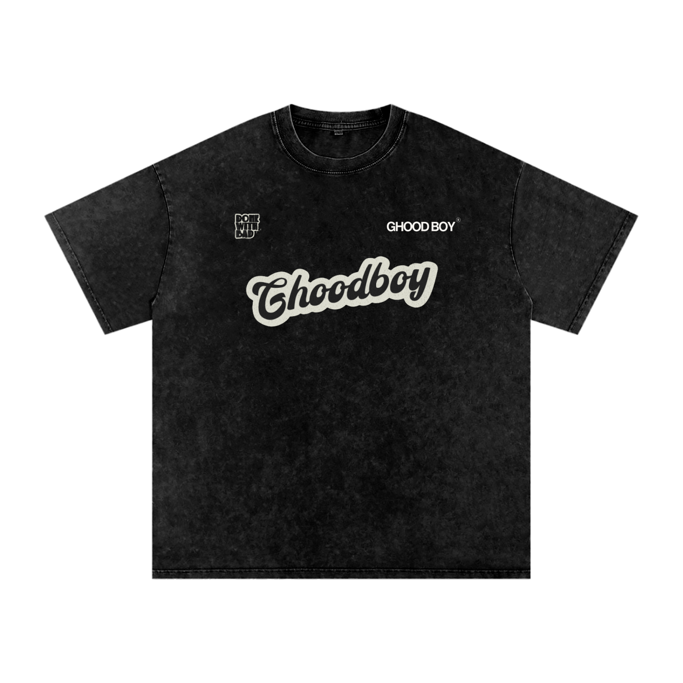 Snow Washed Oversized Cotton T-Shirt