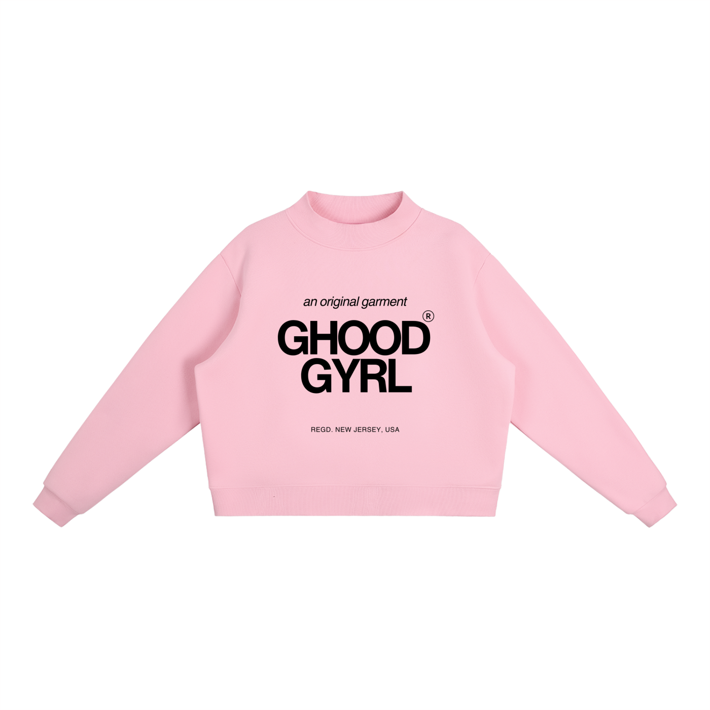 Essential Fleece Mock-Neck Crew Sweatshirt