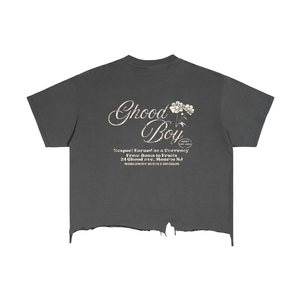 GHOODBOY Vintage Wash Boxy Distressed Hem T-Shirt