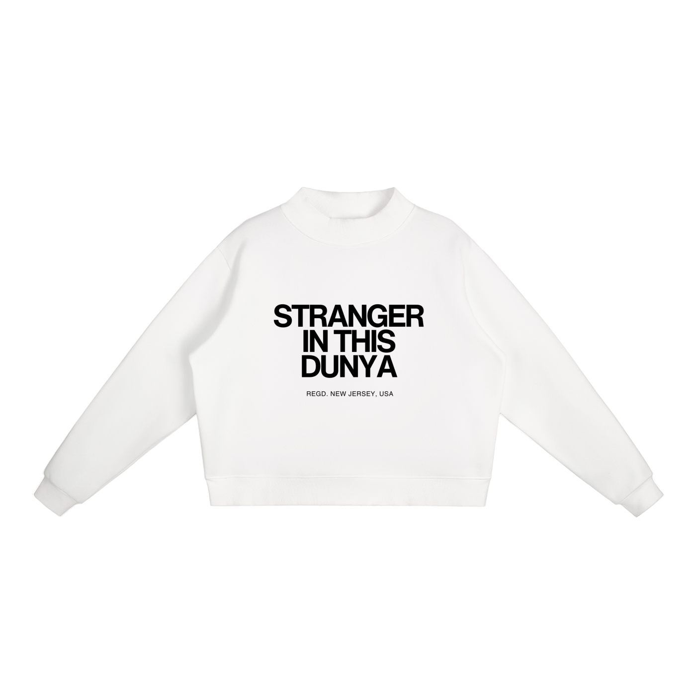 Essential Fleece Mock-Neck Crew Sweatshirt