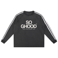 Snow Washed Contrast Tape Sweatshirt