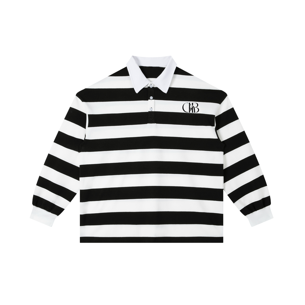 Color Block Stripe Polo Shirt