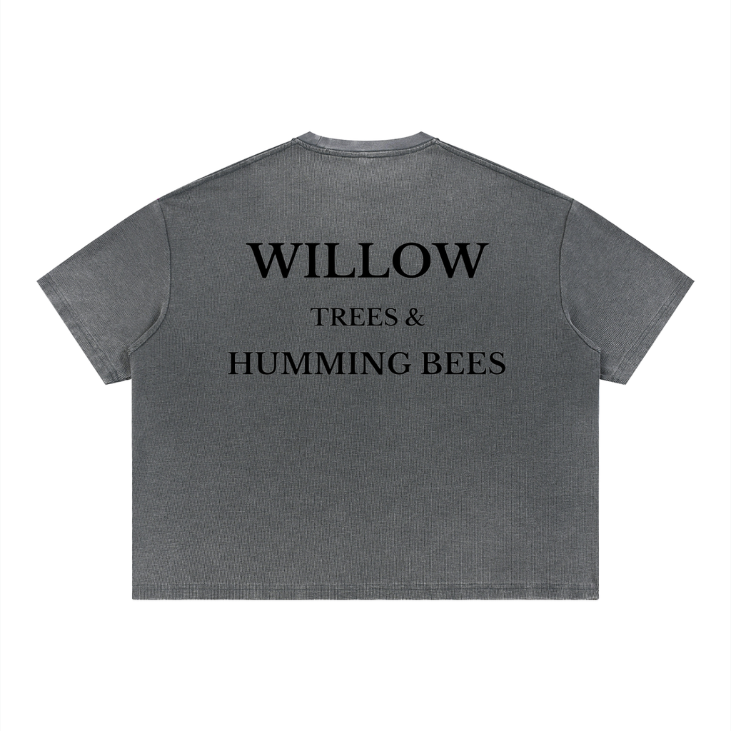 Unisex Vintage Wash Sunfade Boxy Waffle T-Shirt