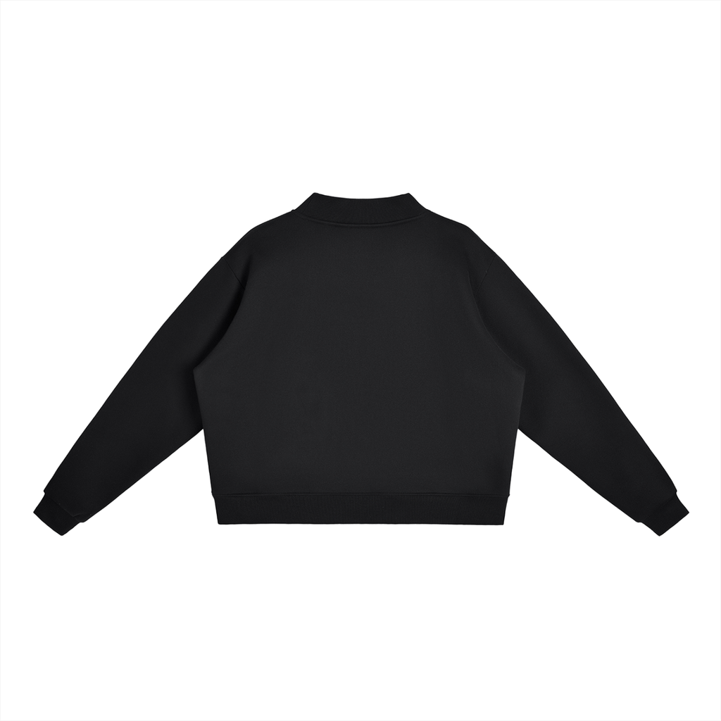 GHOODGYRL Essential Fleece Mock-Neck Crew Sweatshirt