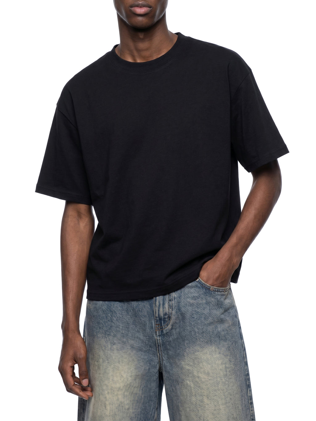 Ghoodboy Unisex Boxy Drop Shoulder Crop T-Shirt