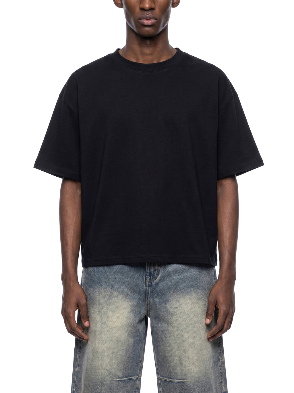 Ghoodboy Unisex Boxy Drop Shoulder Crop T-Shirt